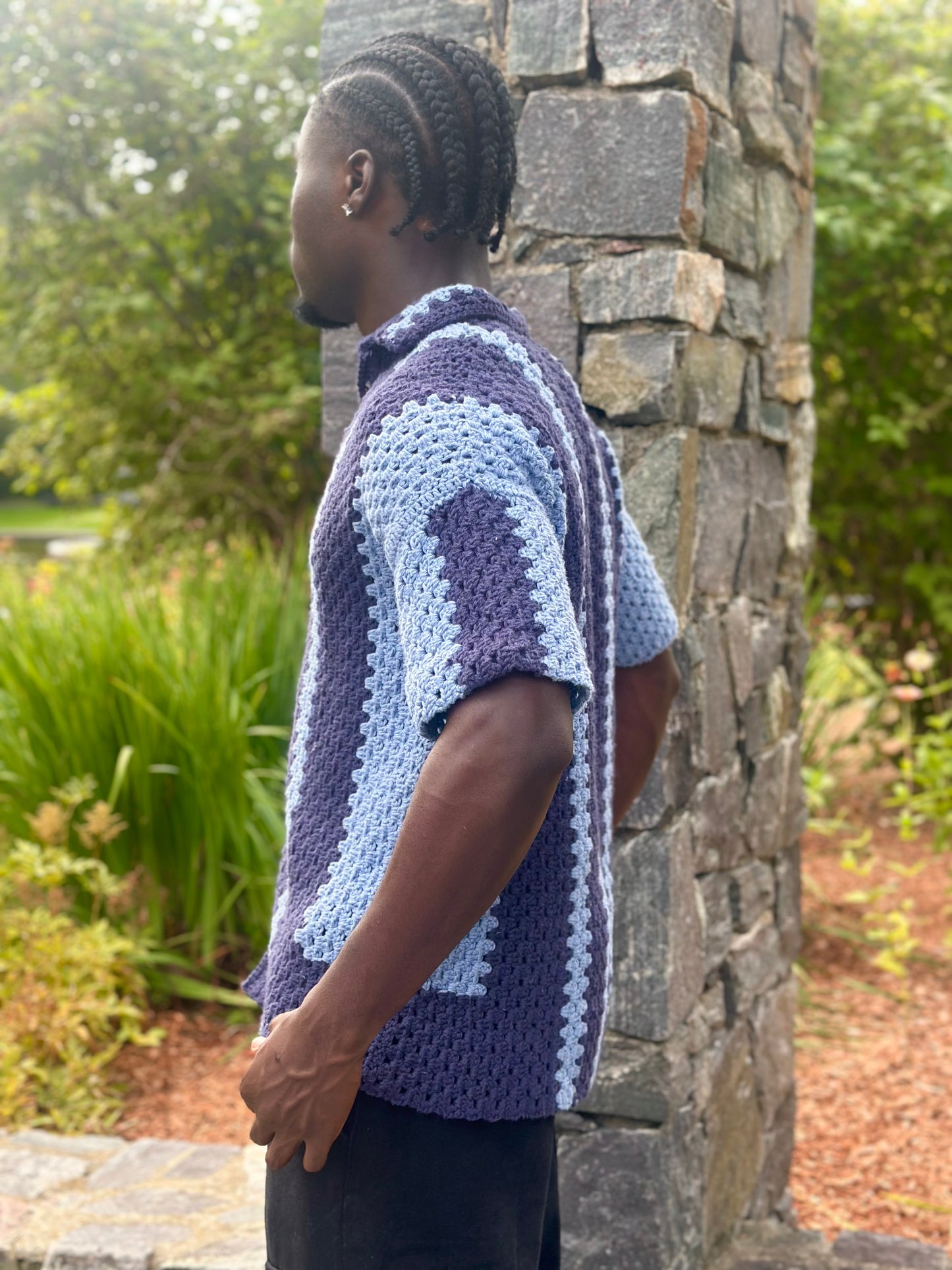The Blue Tide Crochet Button-up PDF Pattern only | Instant Download