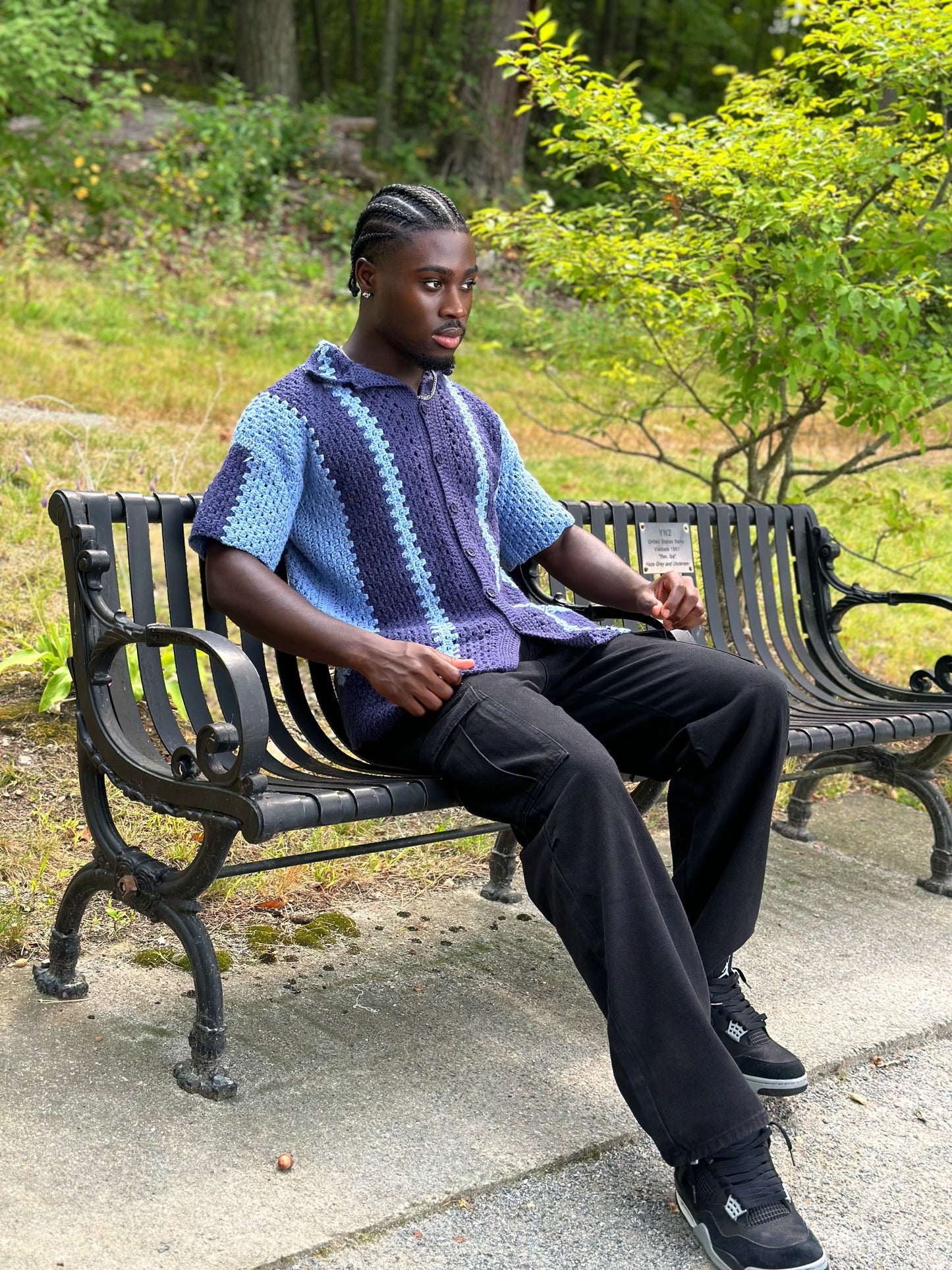 The Blue Tide Crochet Button-up PDF Pattern only | Instant Download