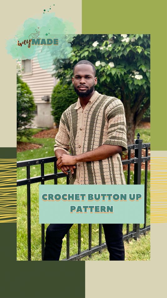 Crochet Button-up PDF Pattern only | Instant Download